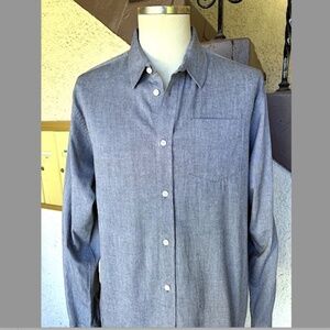 NSF Mens Japanese Cotton Chambray L/S Button-Up NWOT/sz XL